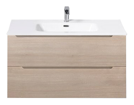 Тумба с раковиной BelBagno ETNA-900-2C-SO-RG-P + LOV-900-LVB серый дуб