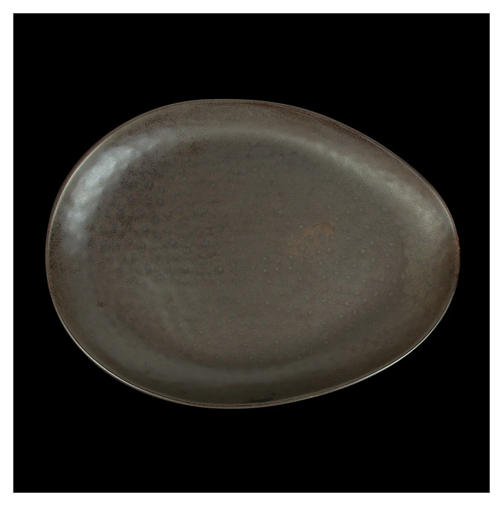 Тарелка овальная Corone Luminare HS103060 275х205 мм, серая