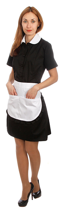 Платье с фартуком для горничной Клен 00004, р.50, рост 170