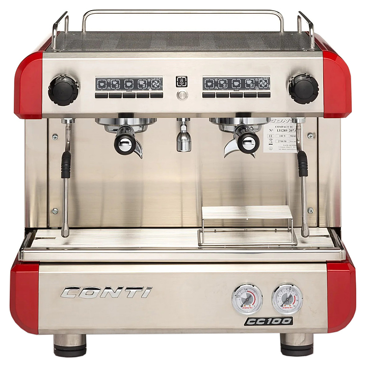 Кофемашина CONTI CC100 Compact TC 2Gr красная