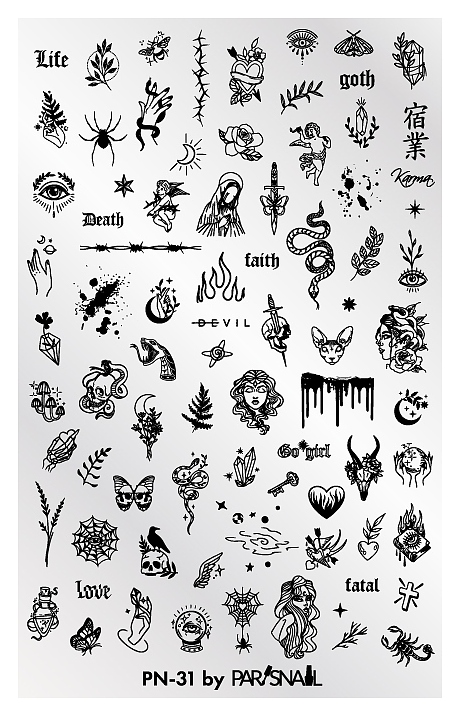 Пластина для стемпинга ParisNail PN-31 (95х145 мм)