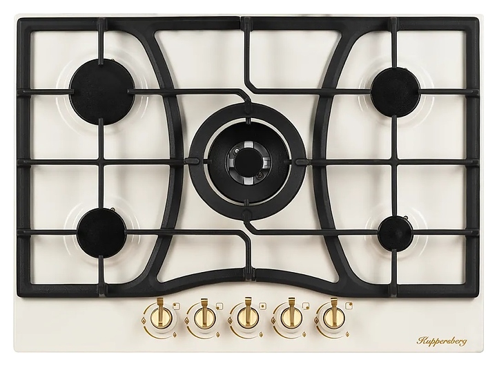 Варочная панель газовая Kuppersberg FS 703 C Bronze бежевая с фурнитурой под бронзу