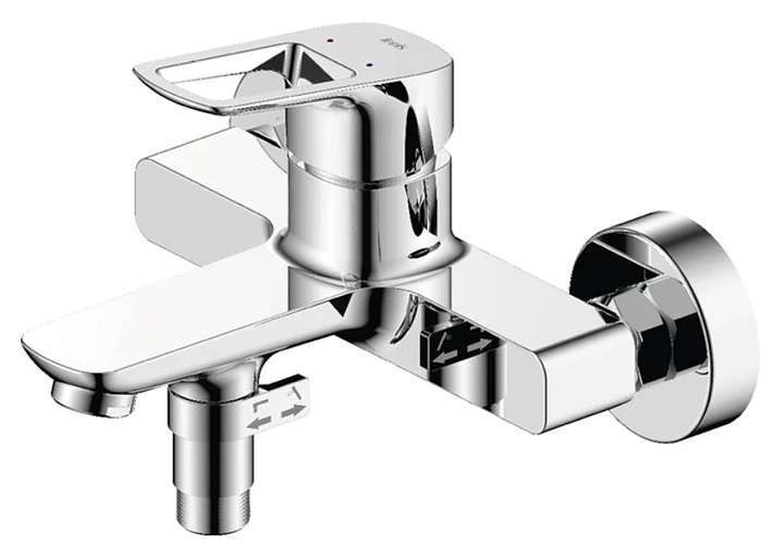 Смеситель для ванны и душа настенный IDDIS Spin SPISB02i02WA