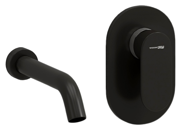 Смеситель для раковины встраиваемый Wasserkraft A74543 черный soft-touch
