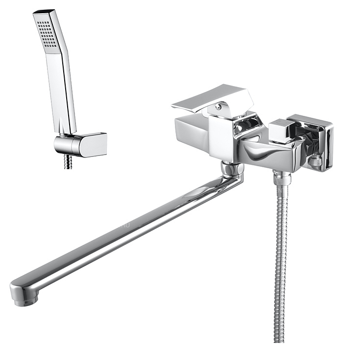 Смеситель для ванны и душа LEMARK Unit LM4517C универсальный, с плоским поворотным изливом, хром