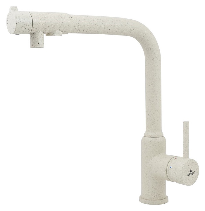 Смеситель для кухни Kaiser Teka 13044-11 под фильтр для питьевой воды, бежевый мрамор