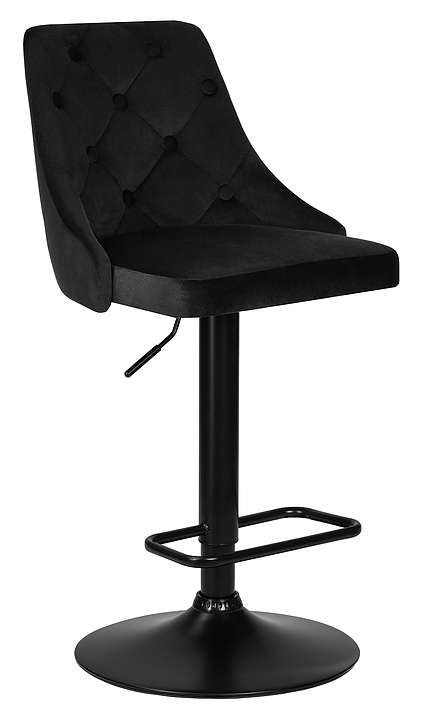 Стул барный DOBRIN 5021-LM-N JOSEPH BLACK (черный велюр) 2 шт.