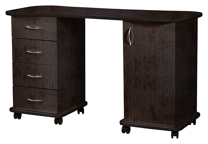 Стол маникюрный МЭДИСОН ЭСТИ-2 с двумя тумбами, венге