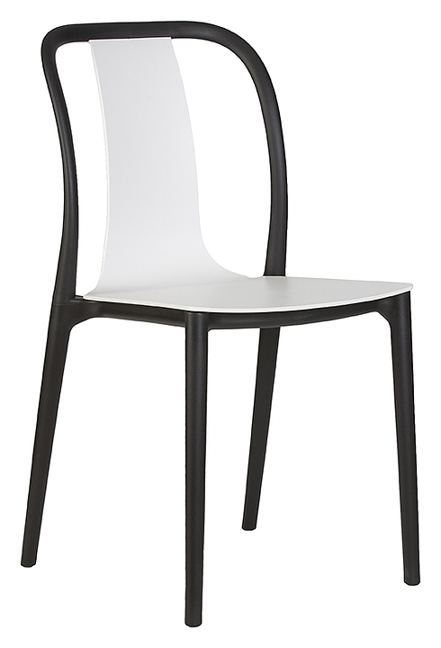 Стул обеденный DOBRIN 669PP-LMZL-N ADAM (черный, белый) 4 шт.