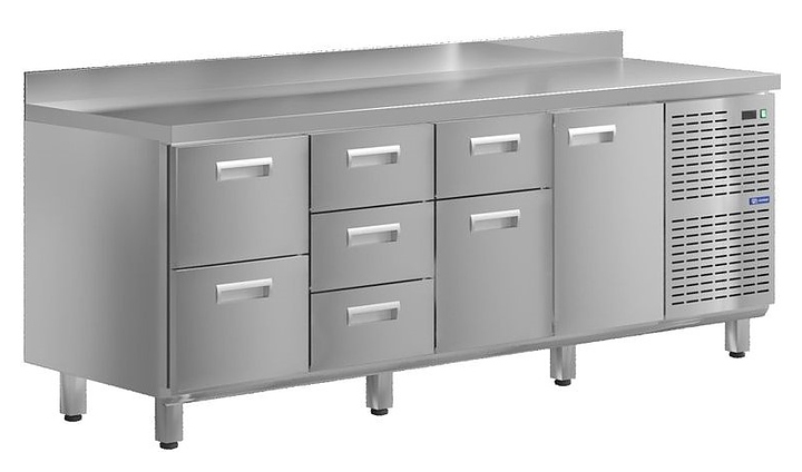 Стол холодильный KAYMAN КСХ-2341/70 (1 дверь, 7 ящиков)