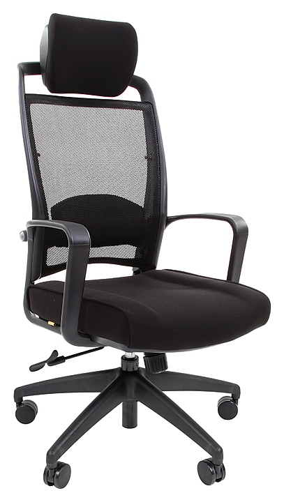 Кресло офисное Chairman 283 NK, прямое пятилучье, черное