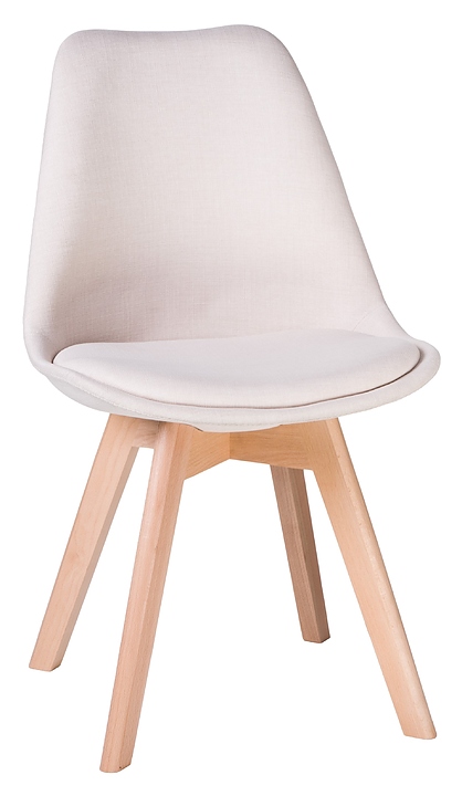 Стул обеденный DOBRIN 635-1PP-LMZL (кремовый, светлый бук)