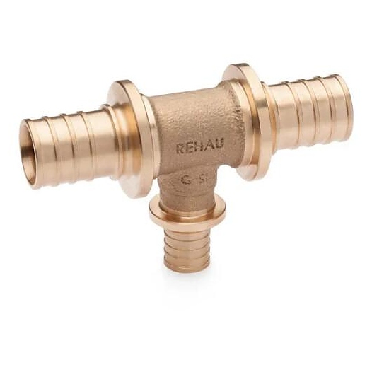Тройник переходной Rehau для PE-X труб бронза Дн 32х25х32 RAUTITAN PLATINUM RX