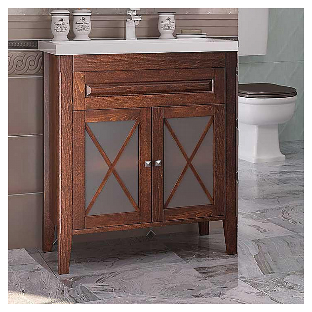 Тумба напольная под раковину OPADIRIS Палермо 80 00-00002354, светлый орех