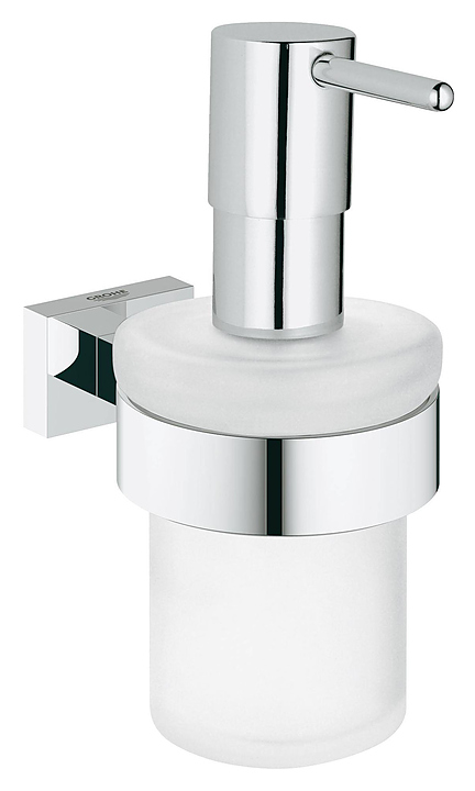 Дозатор жидкого мыла с держателем Grohe Essentials Cube 40756001 хром