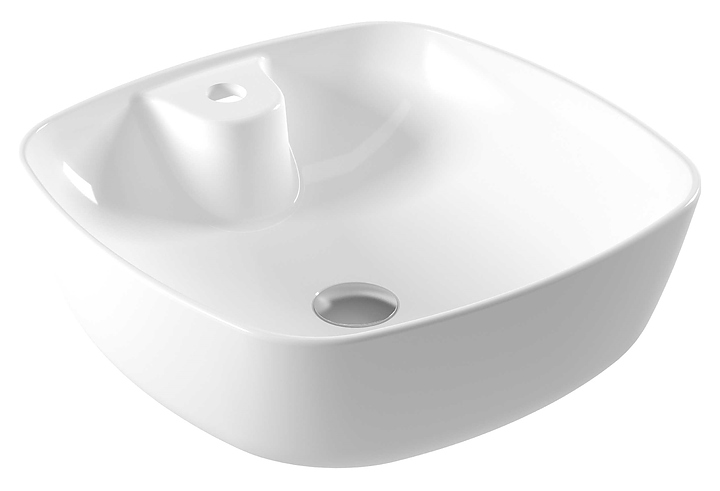 Раковина накладная SEREL WASHBASIN 3016 46х46х15,5 см, фарфор, белая