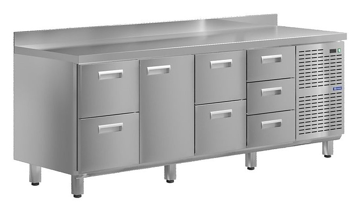 Стол холодильный KAYMAN КСХ-2123/70 (1 дверь, 7 ящиков)