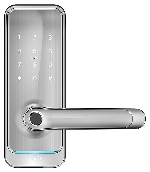 Замок электронный OZLOCKS HL-F43/SM/MF Mifare Smart серебро, отпечаток