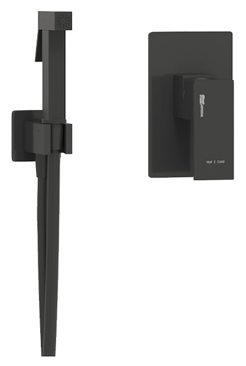 Душ гигиенический встраиваемый Wasserkraft A02041 черный soft-touch