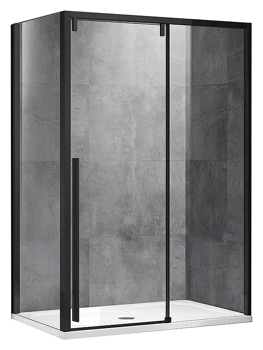 Уголок душевой Vincea Lugano VSR-1L1012CLB-1 120х100 см, прозрачное стекло, черный