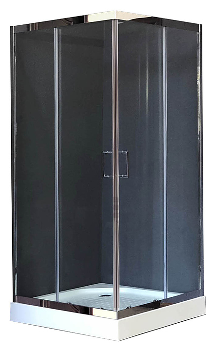 Уголок душевой Royal Bath RB 80HP-T-CH 80х80х200 см, прозрачное, хромированный профиль