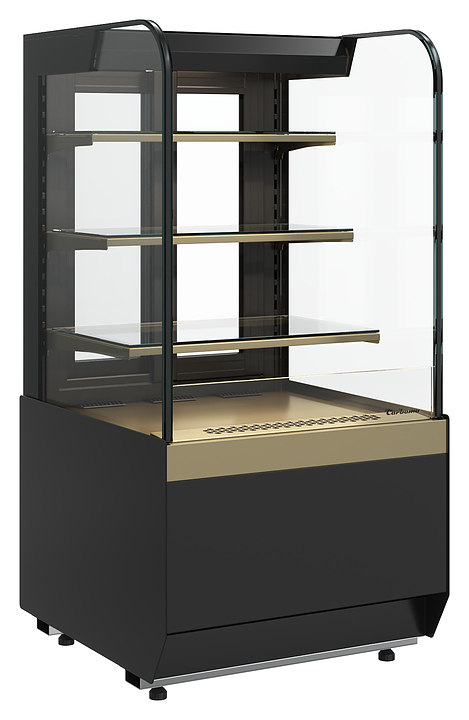 Витрина кондитерская Carboma KR70 VM 0,6-2 Standard открытая (Bronze 9005/0109)