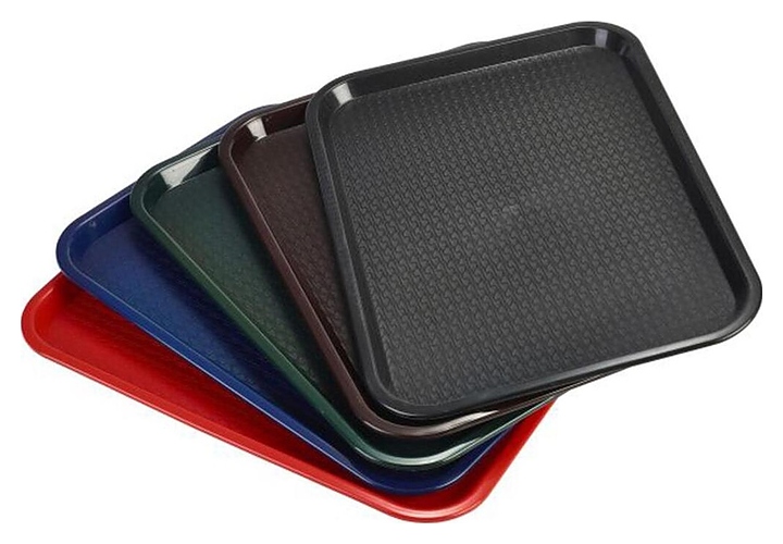 Поднос P.L. Barbossa 81222540 Fast-Food 44,5х34,5 h=2,5 см (пластик) черный