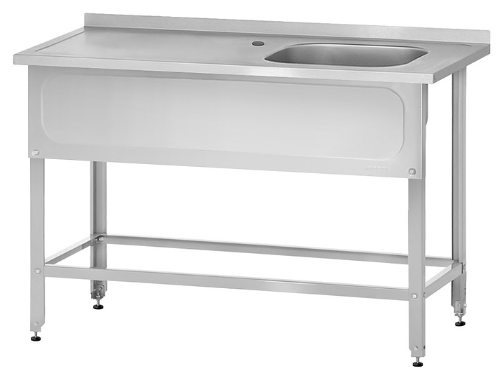 Ванна моечная Mecon Norma Inox РПЦн 1500х600х860 мм (1 м/о правое 500х400х250 мм) ножка угловая