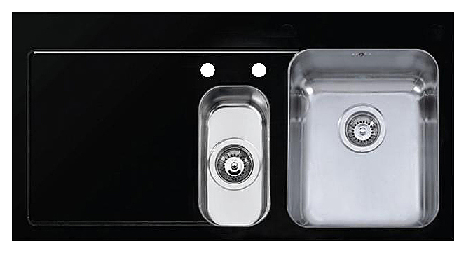Кухонная мойка Imenza Adventure 1 1/2B 1D черная, правая