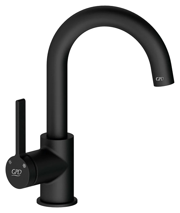 Смеситель для раковины GPD Gildo Colored MTL165-S черный