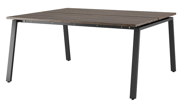 Стол офисный КОБОР A/2-160/140 black/charlston