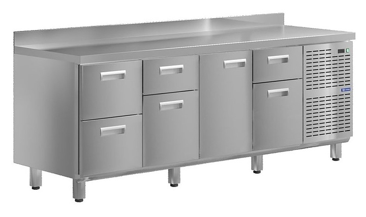 Стол холодильный KAYMAN КСХ-2414/70 (1 дверь, 6 ящиков)