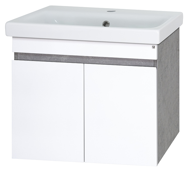Тумба под раковину Misty Ронда-50 47х50 см, подвесная, бетон светло-серый