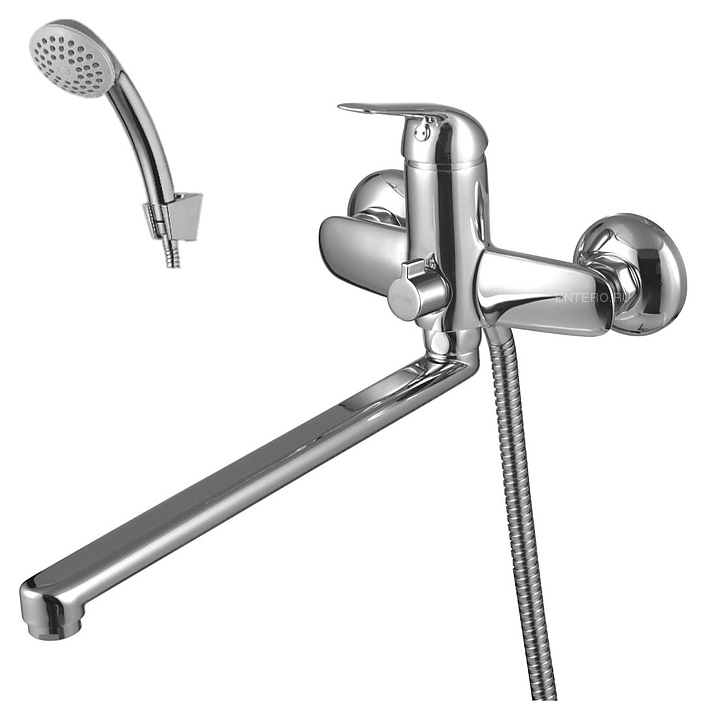 Смеситель для ванны и душа LEMARK plus Advance LM1251C универсальный, с плоским изливом, хром