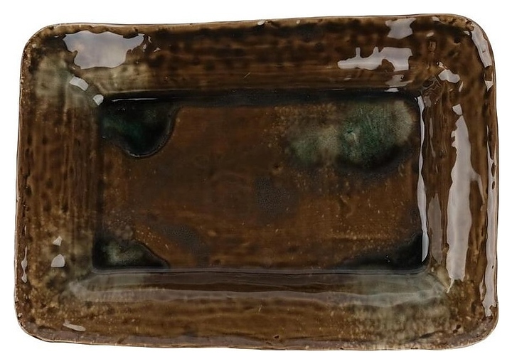 Блюдо сервировочное P.L. Proff Cuisine Dark Brown Frutti di Mare B240130531-2406B 600 мл 31х21,5 см h=4,8 см (керамика)