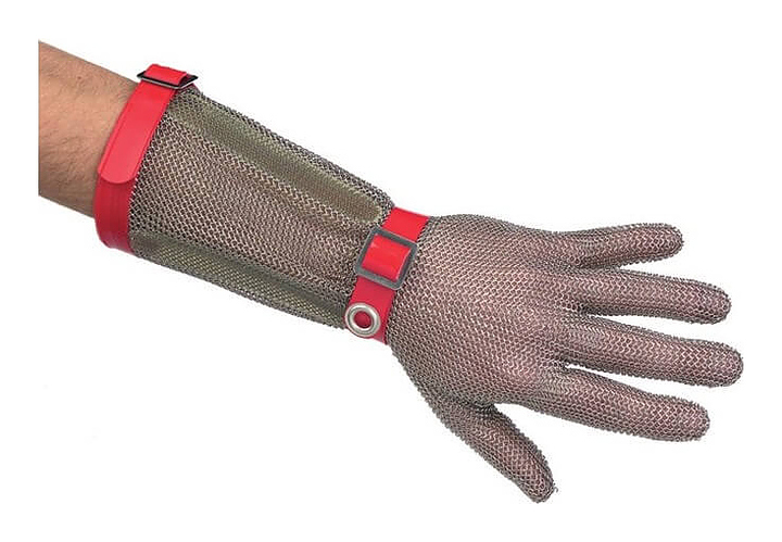 Перчатка кольчужная длинная ICEL Mesh Safety Glove with Cuff L 95100.600L000.150