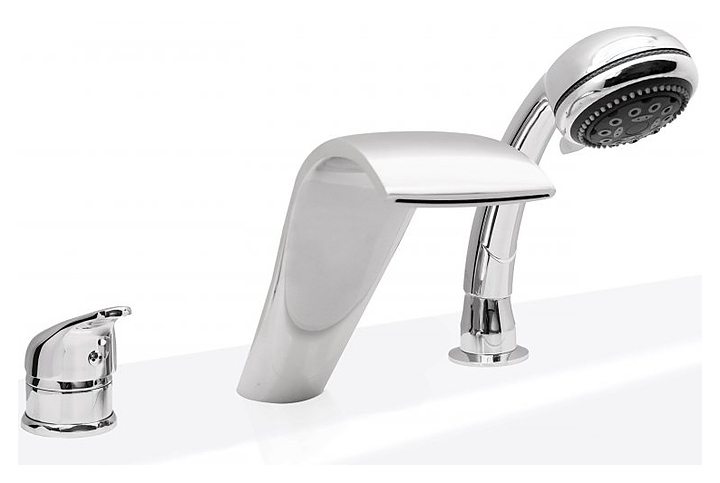 Смеситель на борт ванны с душевым гарнитуром ЭСТЕТ ASD Garda ФР-00007355 3 элемента