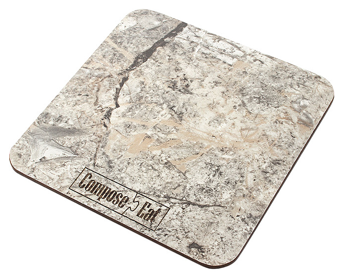 Подставка под горячее ComposeEat PGM153031OA4 15х15х4 см мрамор серый