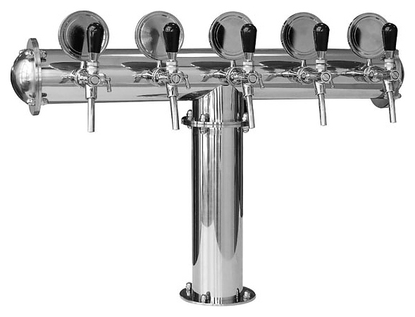 Колонна пивная Petrobar Т-образная на 5 сортов пива