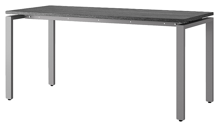 Стол офисный КОБОР P-140/70 aluminum/glazed