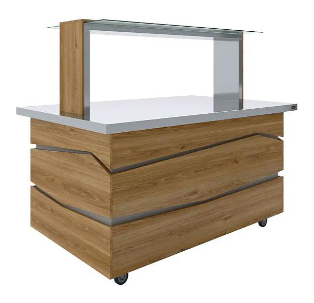 Салат-бар нейтральный Luxstahl Zigzag СБН-1500 Premium