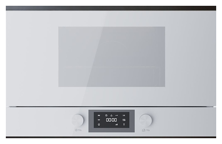 Встраиваемая микроволновая печь Kuppersbusch MR 6330.0 W2 Black Chrome 2.5 кВт 22 л 595х334х390 мм белое стекло