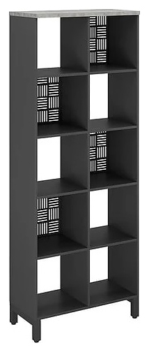 Стеллажная система КОБОР SQ-5X2 black/chicago