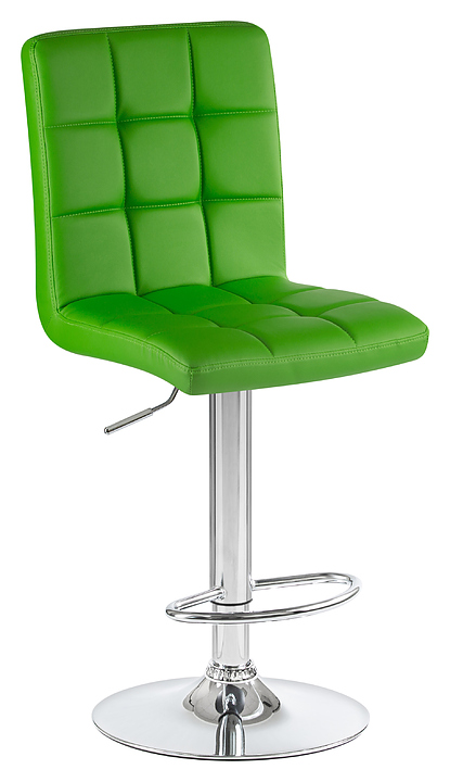 Стул барный DOBRIN 5009-LM KRUGER (зеленый, хромированная сталь)