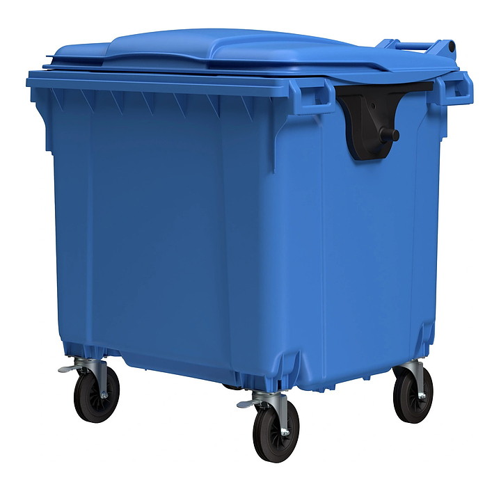 Контейнер для мусора iPlast 22.C19 1100 л темно-голубой