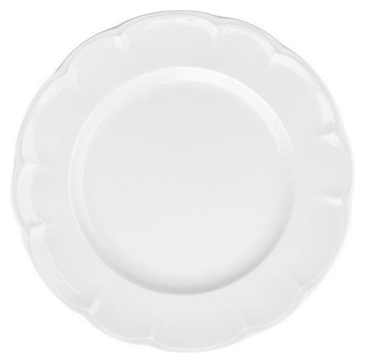 Тарелка Noble Bella 305007А d=23 см h=2,6 см (фарфор) белая