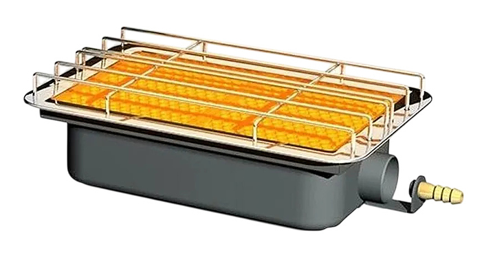 Горелка инфракрасного  излучения Солярогаз ГИИ-3.65 H САВО с подставкой 315х175х250 мм зеленый