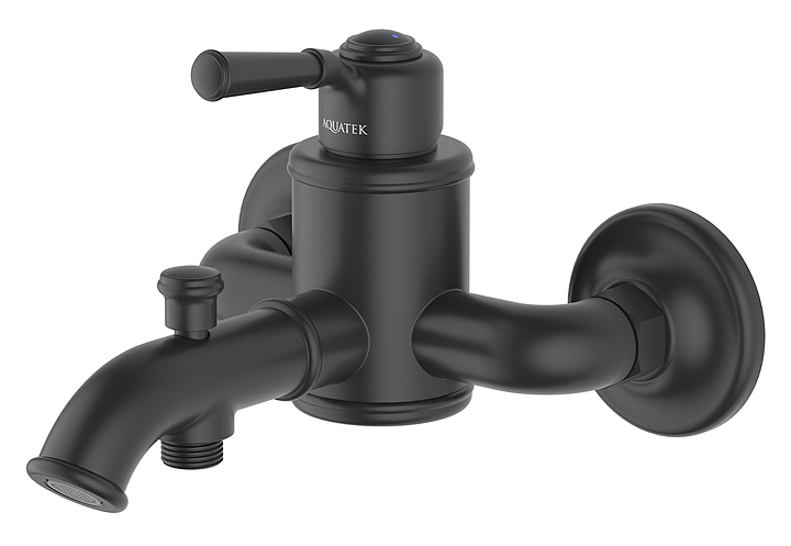 Смеситель для ванны и душа Aquatek Классик AQ1540MB черный матовый