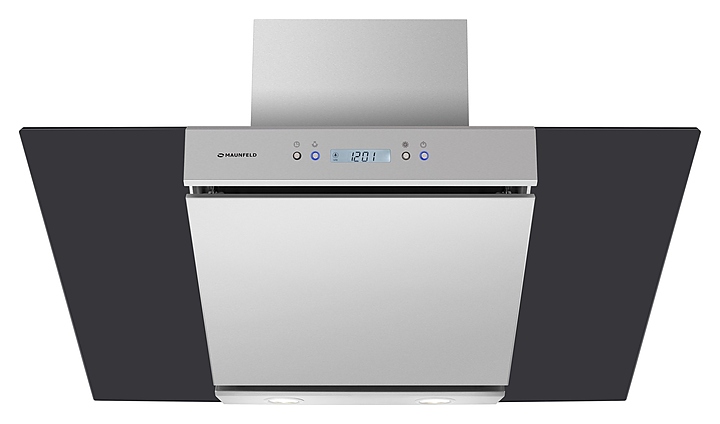 Вытяжка кухонная Maunfeld Gloria 90 нержавеющая сталь / черное стекло