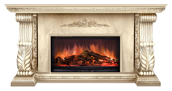 Камин Glenrich Сенатор P 86 светлый мрамор